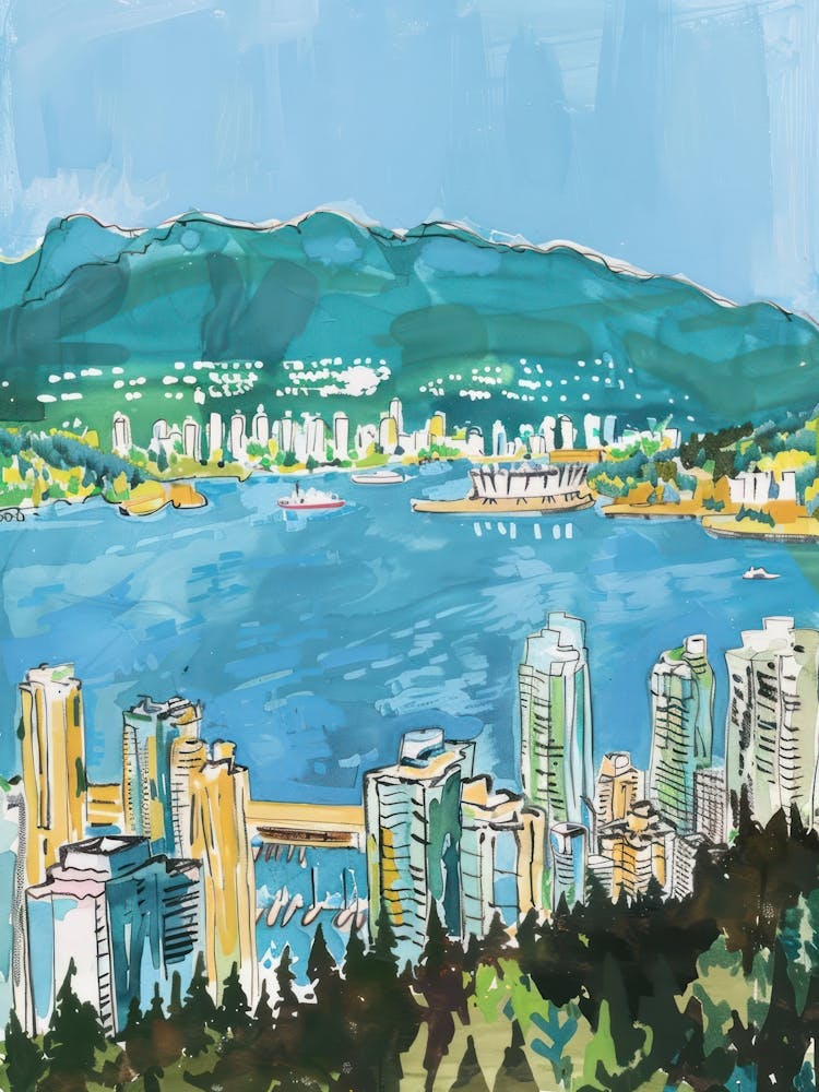 Travel Poster Happy Places Vancouver 1