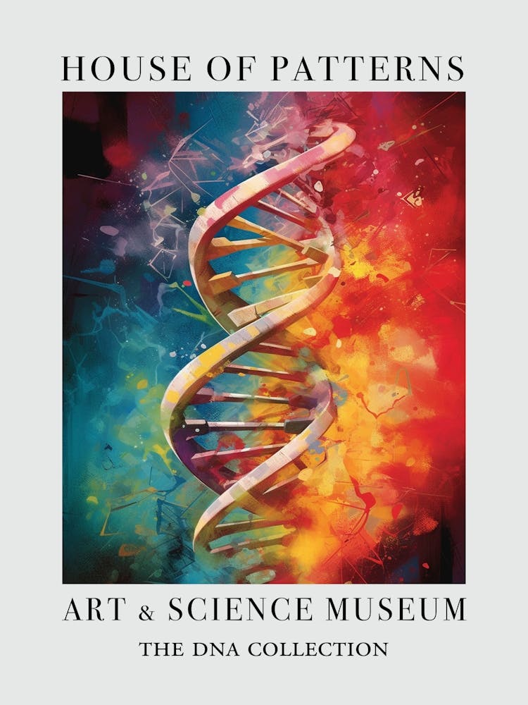 Dna Art Abstract Painting 1 House Of Patterns