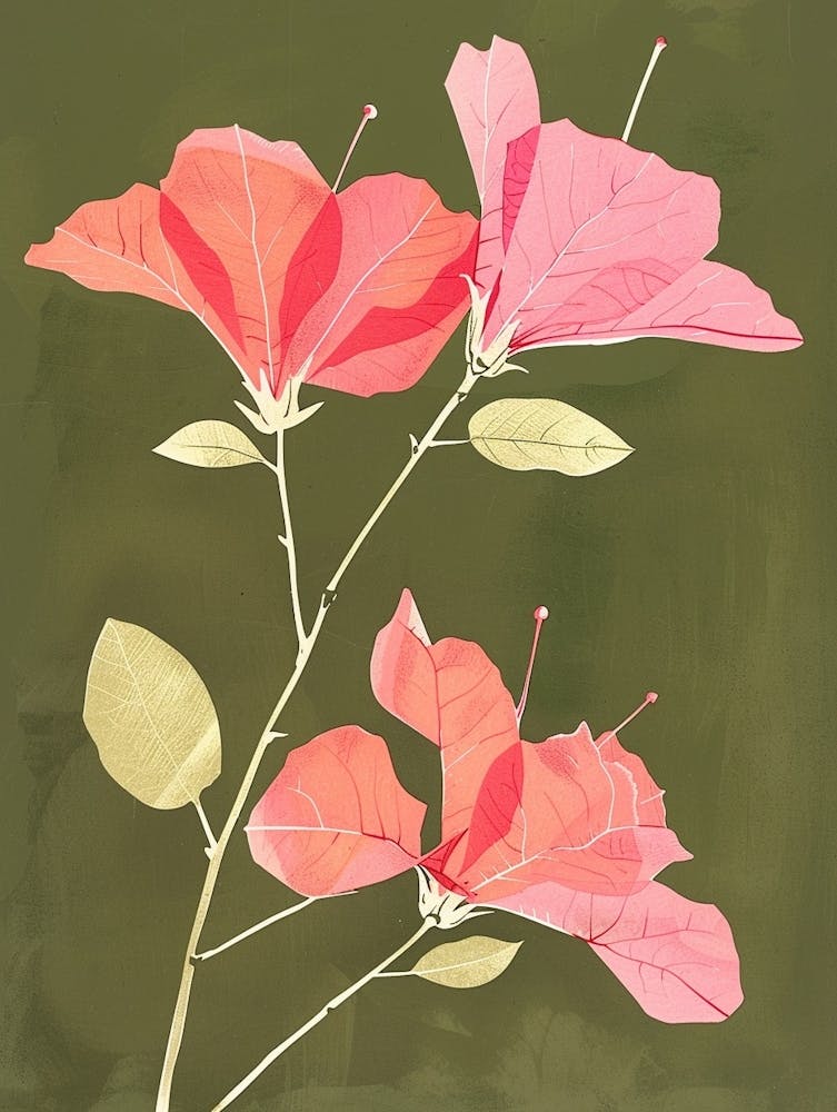 Pink & Green Bougainvillea 1