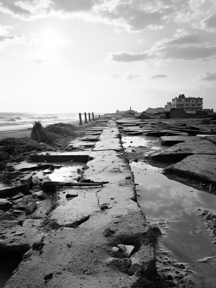 Ostia, Italy, Black And White Photography 4