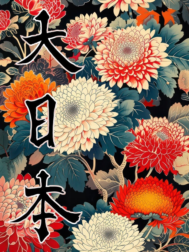 Hokusai  Great Japan Poster Japanese Flowers 8