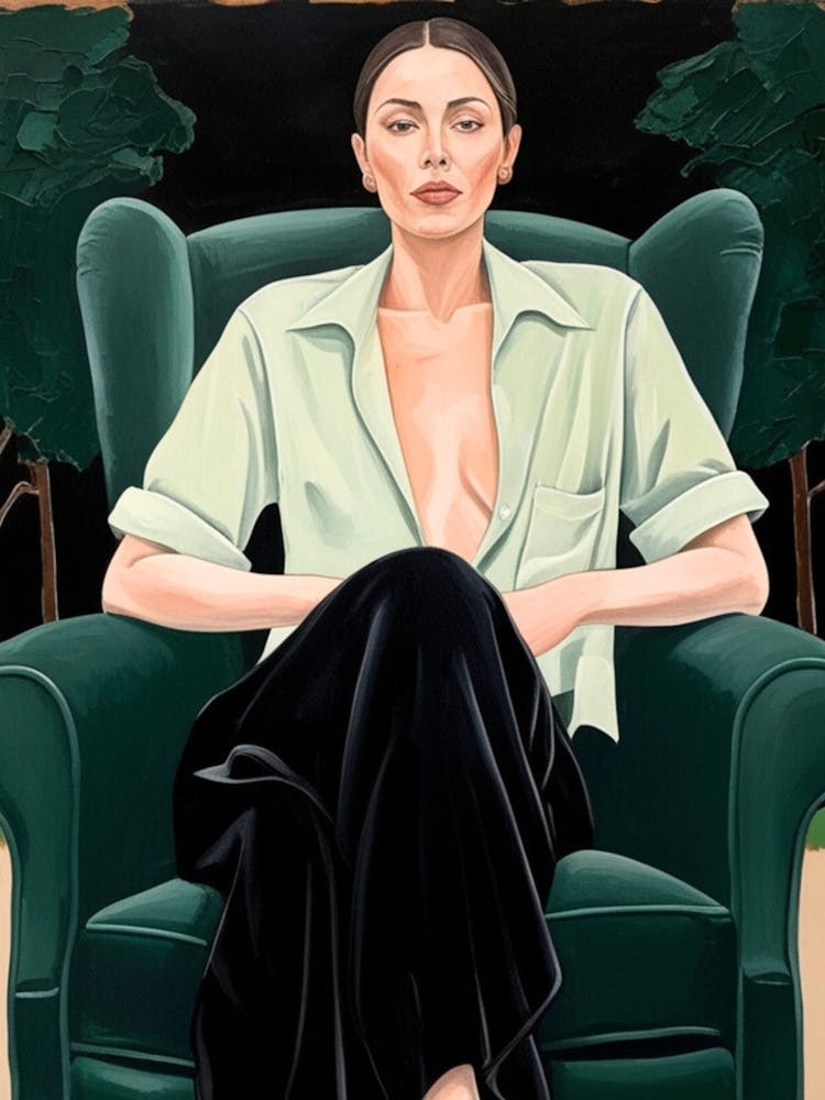 Lady In A Green Chair