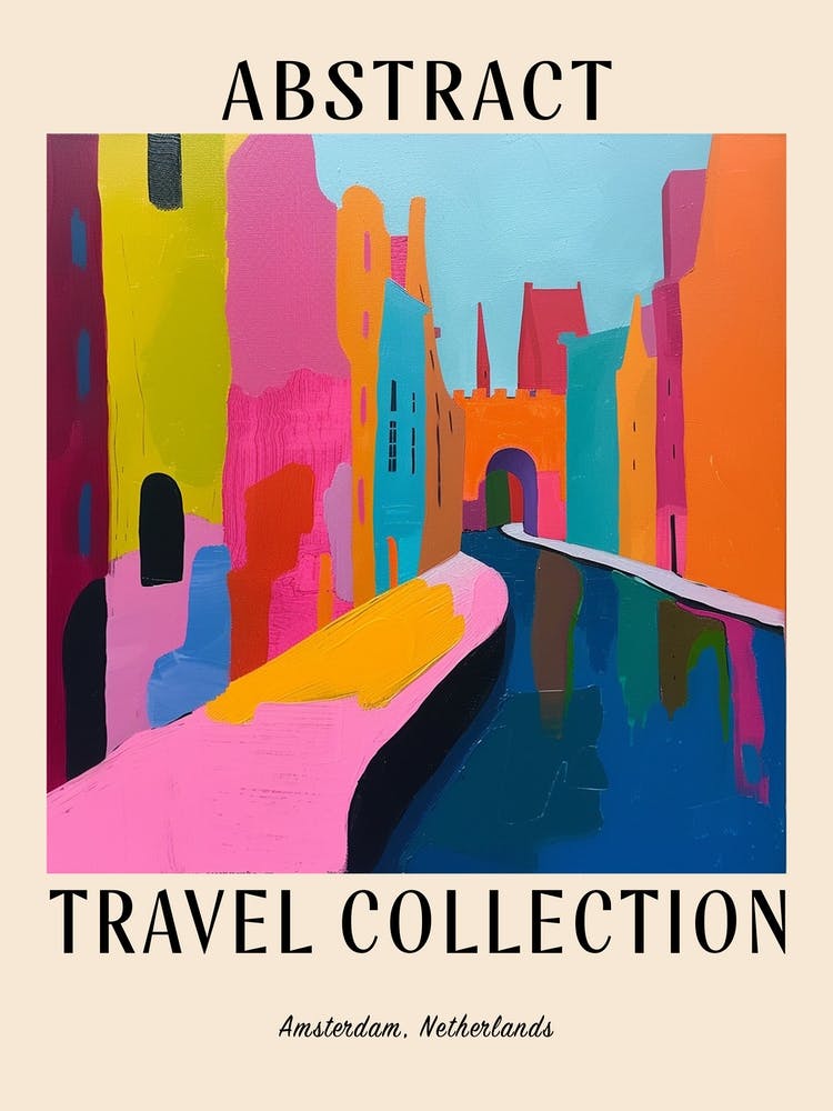 Abstract Travel Collection Poster Amsterdam Netherlands 3