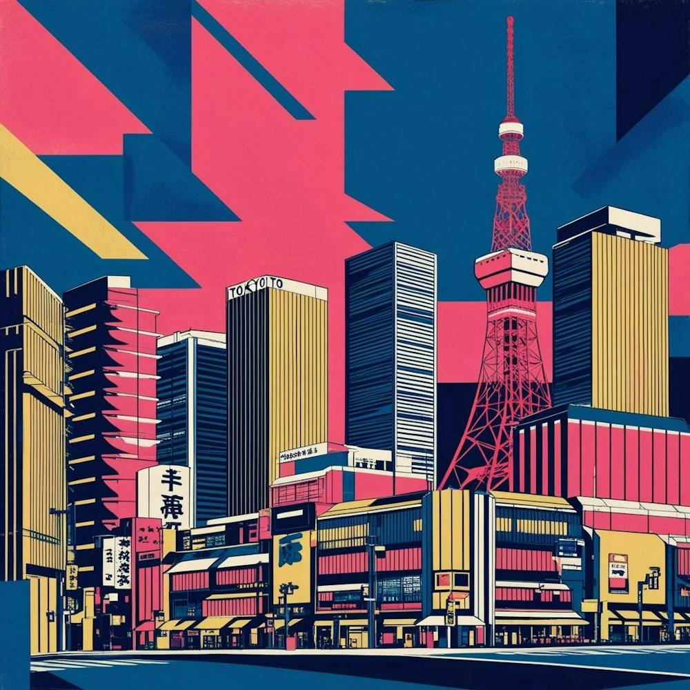 Tokyo Futuristic Skyline