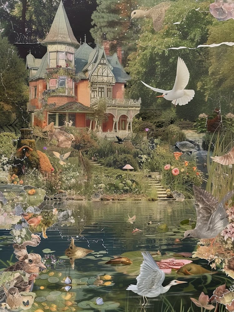 Pond Monet Fairies Scrapbook Collage 9