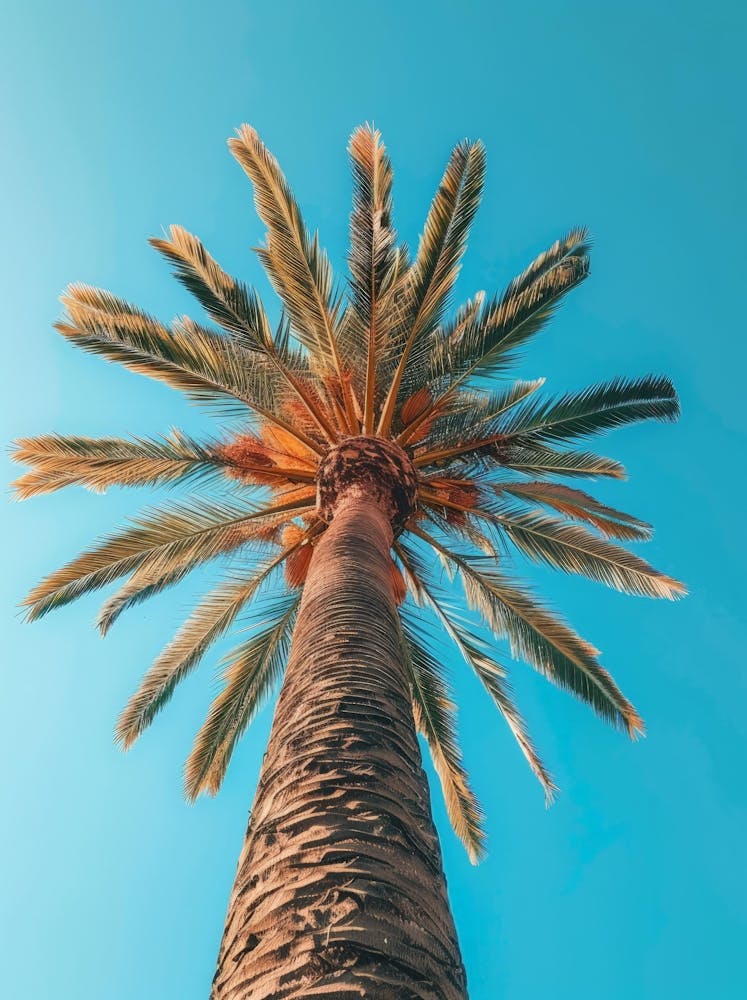 Palm Tree Against Blue Sky