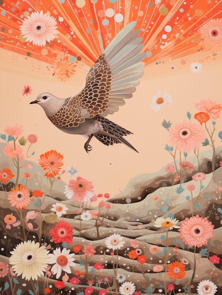 Lark 1 Detailed Bird Painting