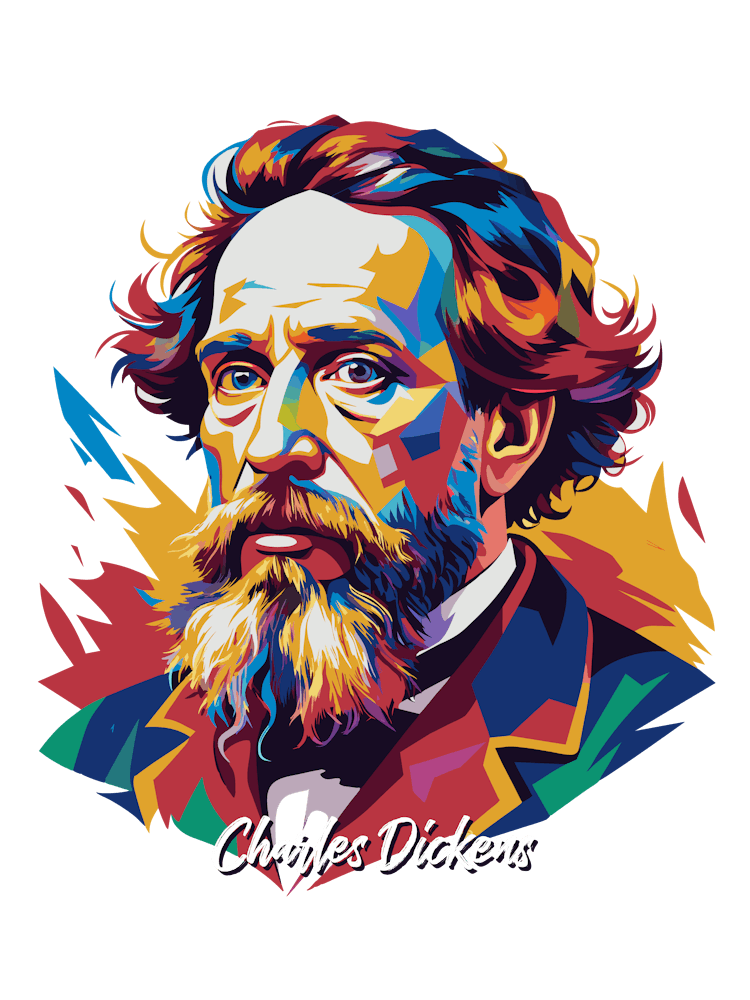 Charles Dickens 1 Portrait WPAP Pop Art