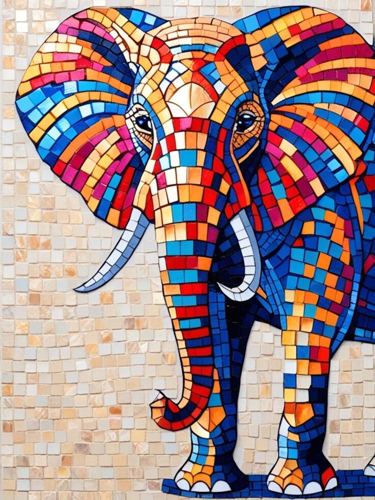 Mosaic Elephant 3