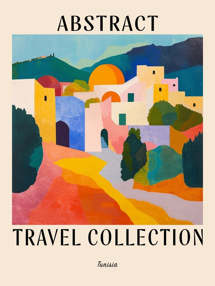 Abstract Travel Collection Poster Tunisia 3