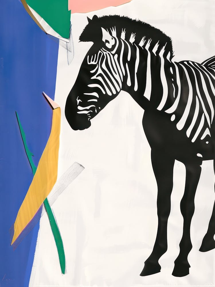 Zebra 2 Cut Out Collage