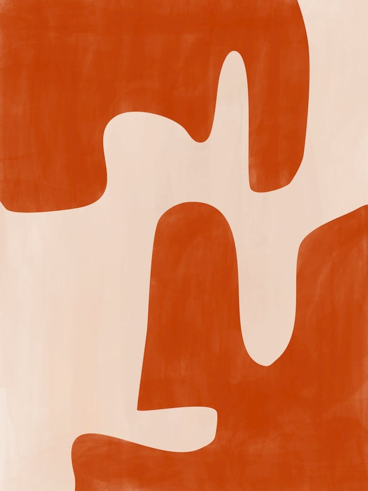 Red & Beige Modern Forms Poster No.1