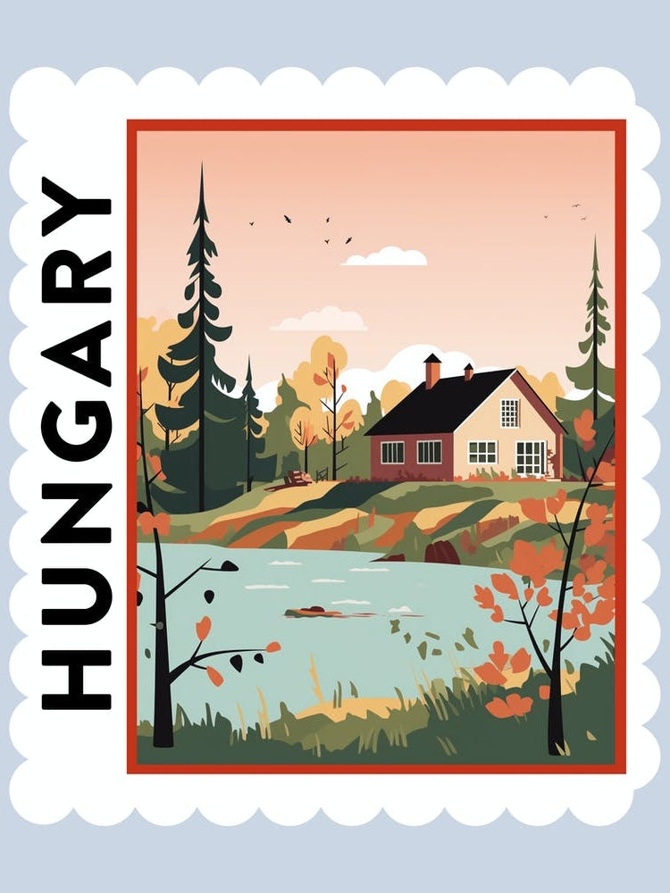 Hungary 2 Travel Stamp Poster