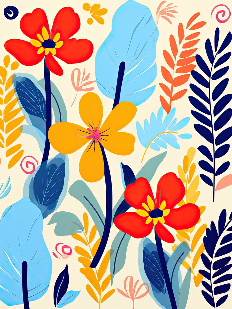 Flowers 18, Matisse style, Floral