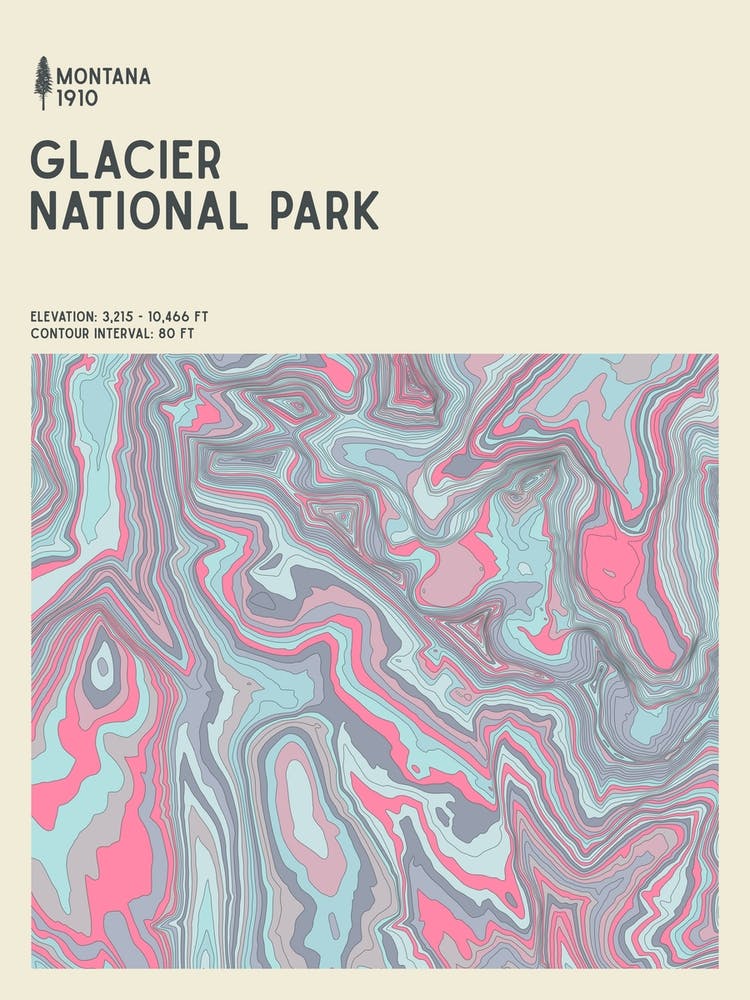 Glacier National Park Series Montana Usa