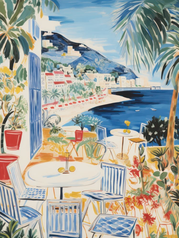 Capri   Italy Beach Club Lido Watercolour 3