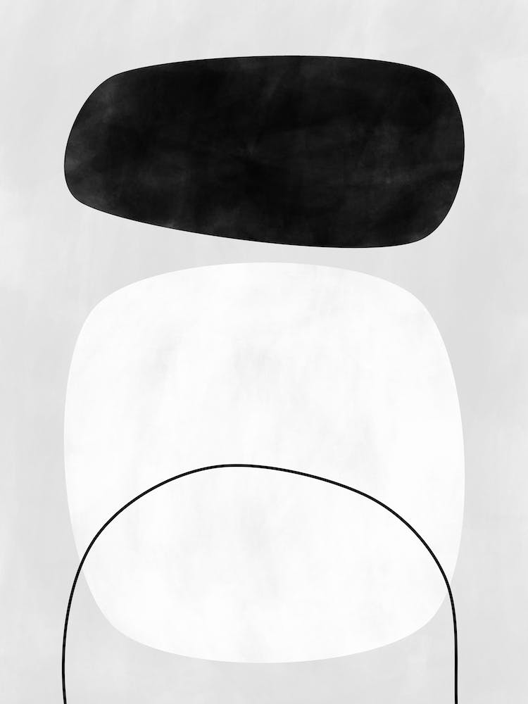 Abstract Black And White Painting