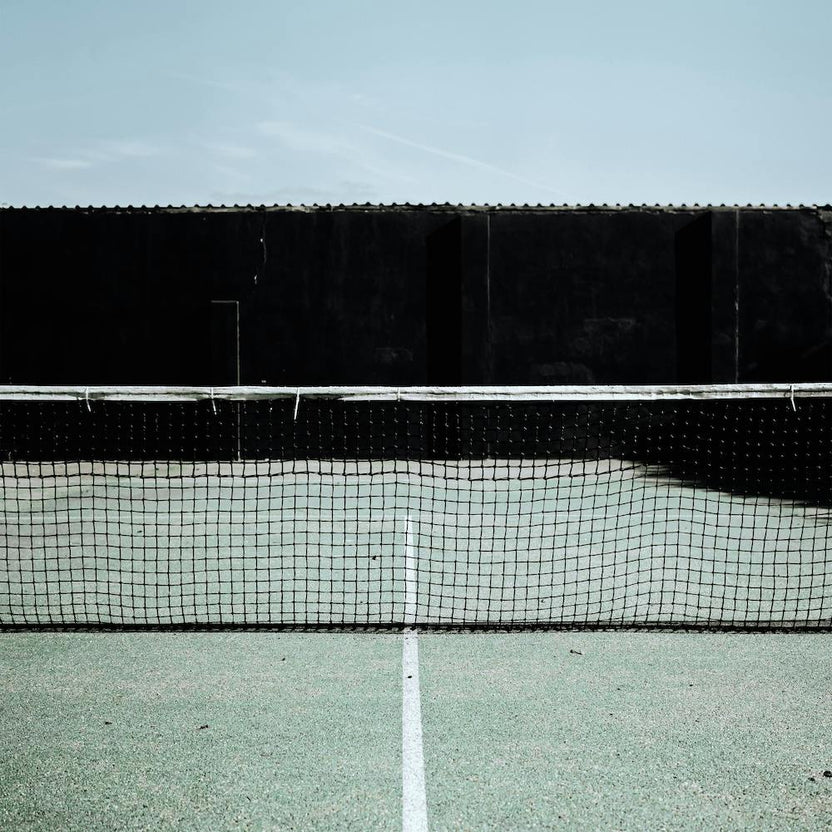 The Blue And Green Empy Tenniscourt  Square