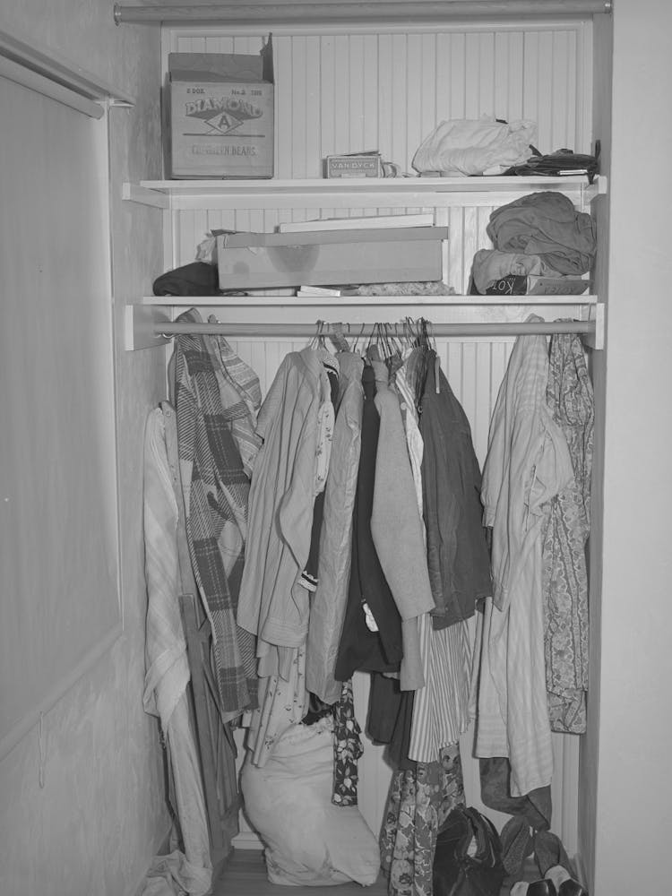 Closet In Bedroom Of House At The Kearney Mesa Housing Project, San Diego, California By Russell Lee