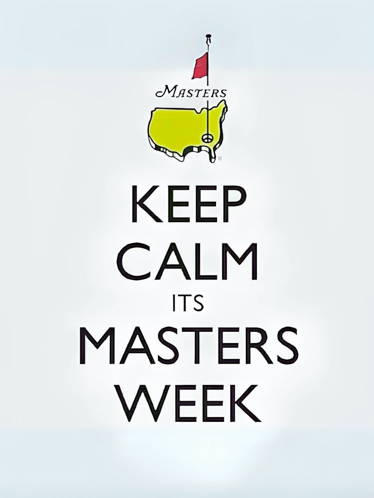 Keep Calm It'S Masters Week