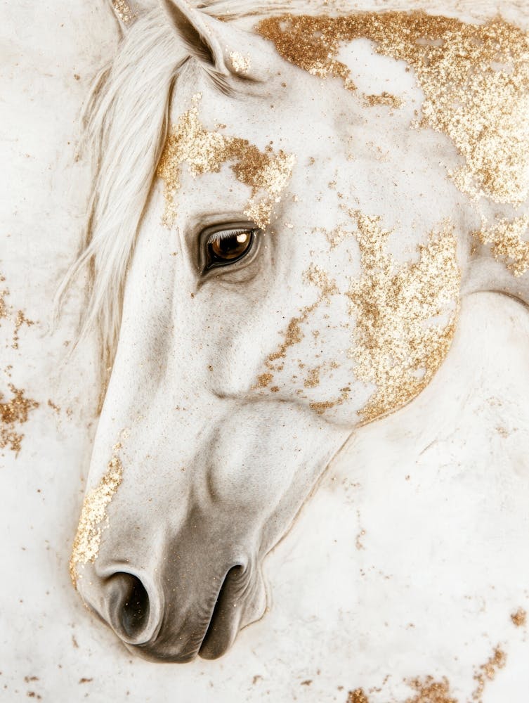 Gold Horse Head
