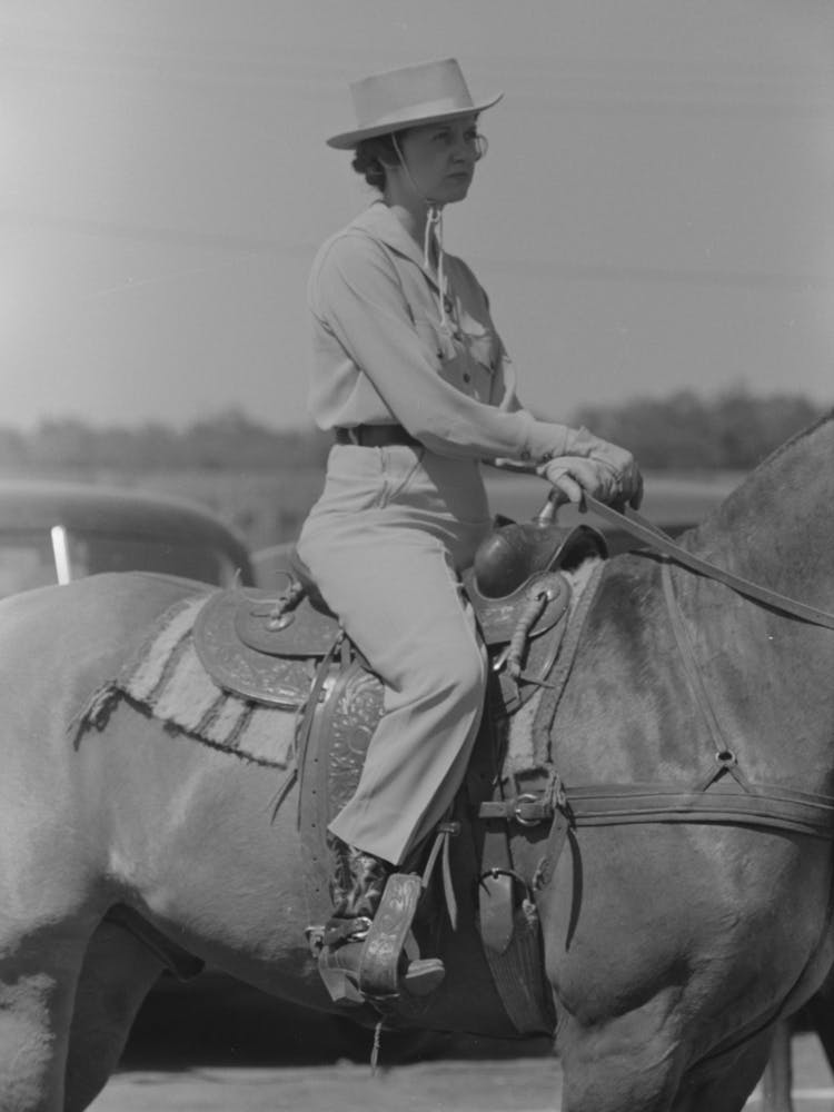 Untitled Photo, Possibly Related To Watching Polo Match, Abilene, Texas By Russell Lee