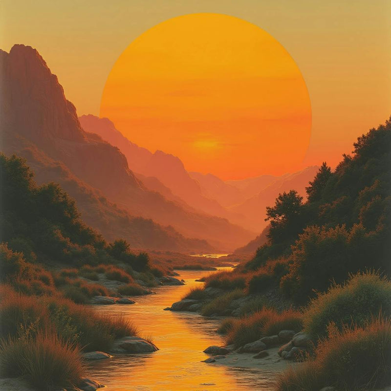 Sunset Over The River 6