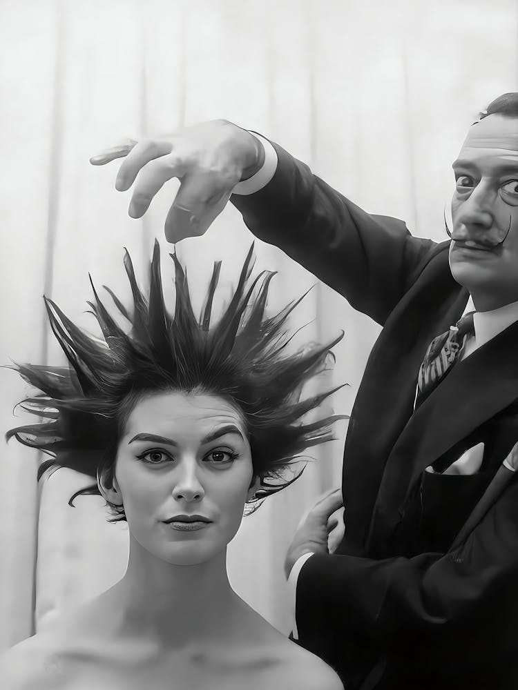 Bad Hair Day Wall Art, Funny Retro Haircut Poster, Vintage Hair Salon, Black And White Print, Hairstylist Gift Decor, Bathroom Wall Decor