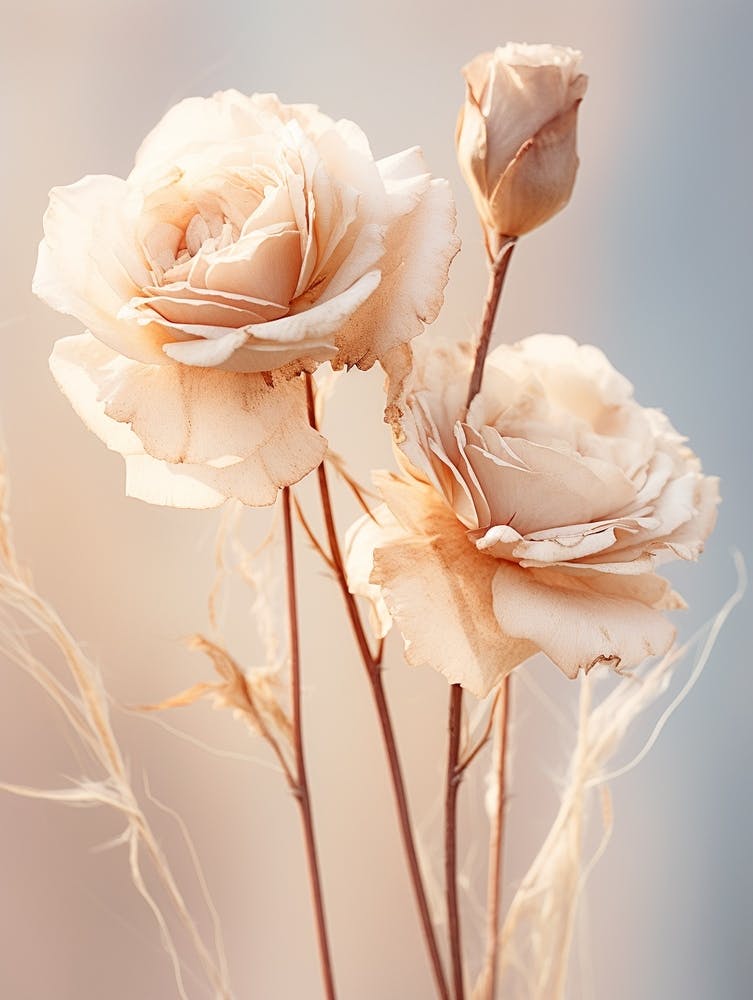 Boho Getrocknete Blumen Rose 10