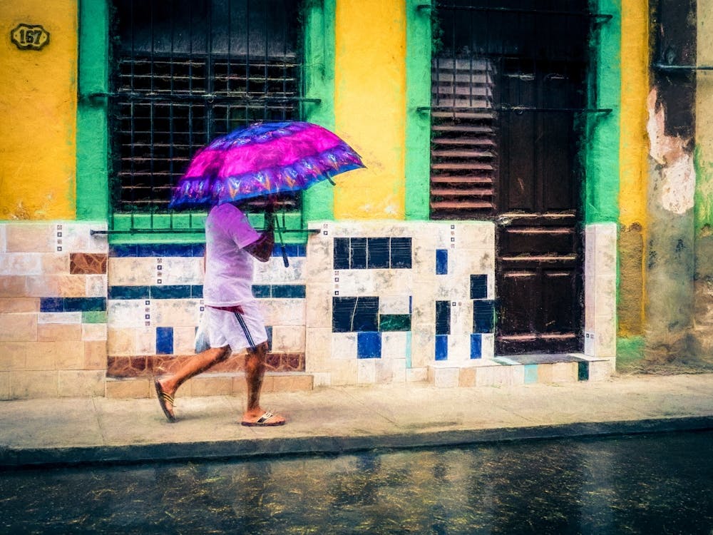 Colourful Umbrella Havana Cuba