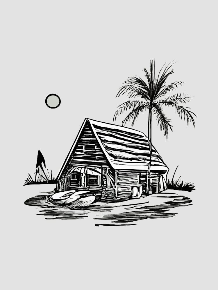 Beach House Black and White