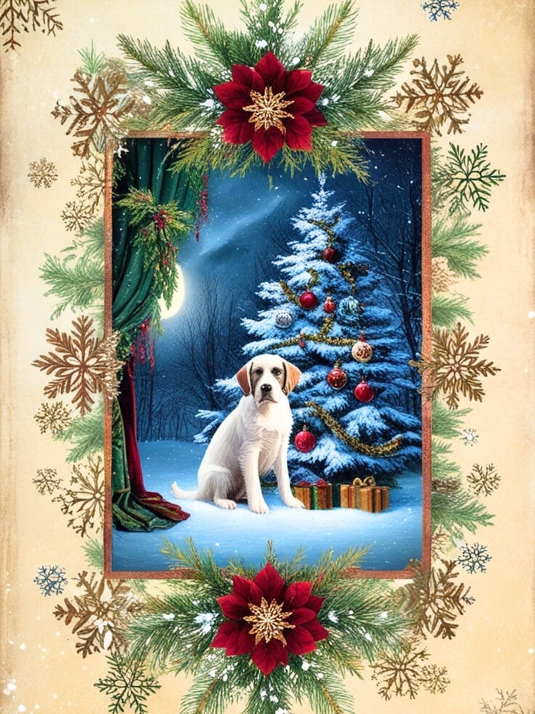 William Morris Christmas Dog 1
