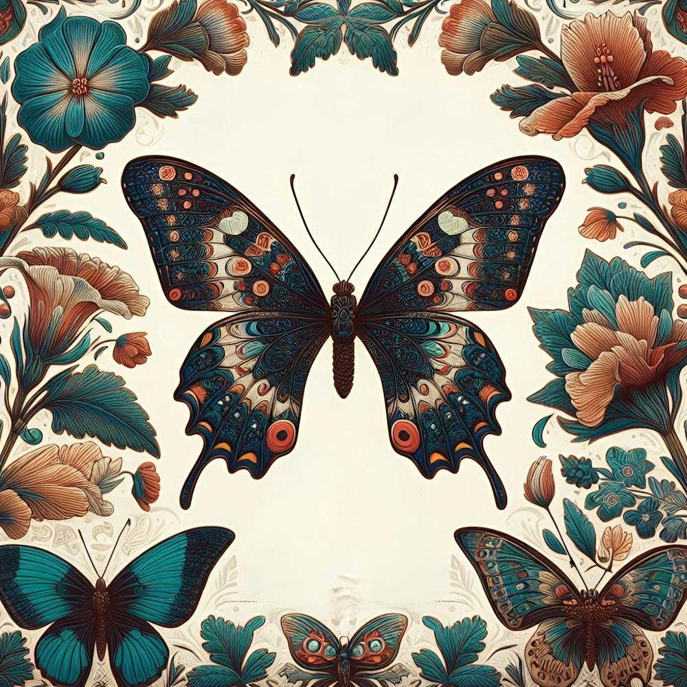 Butterflies And Flowers