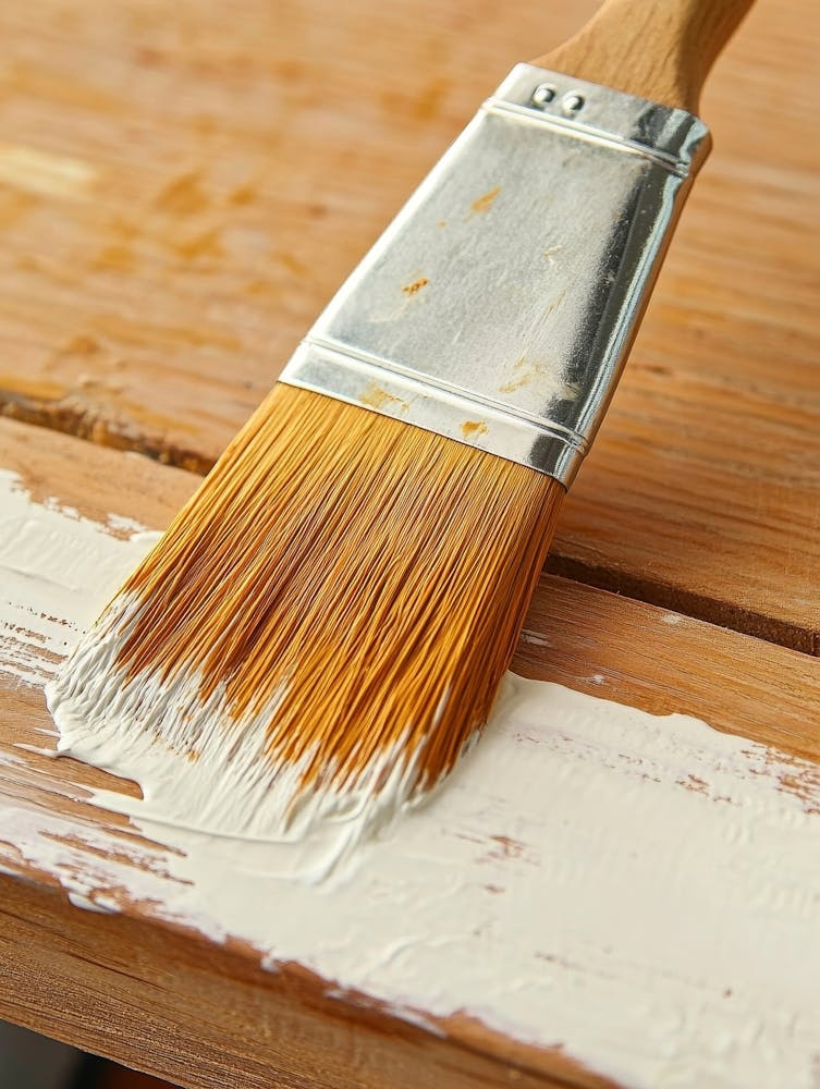 Paint Brush On Wood
