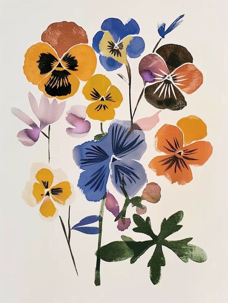 Painted Florals Wild Pansy 3