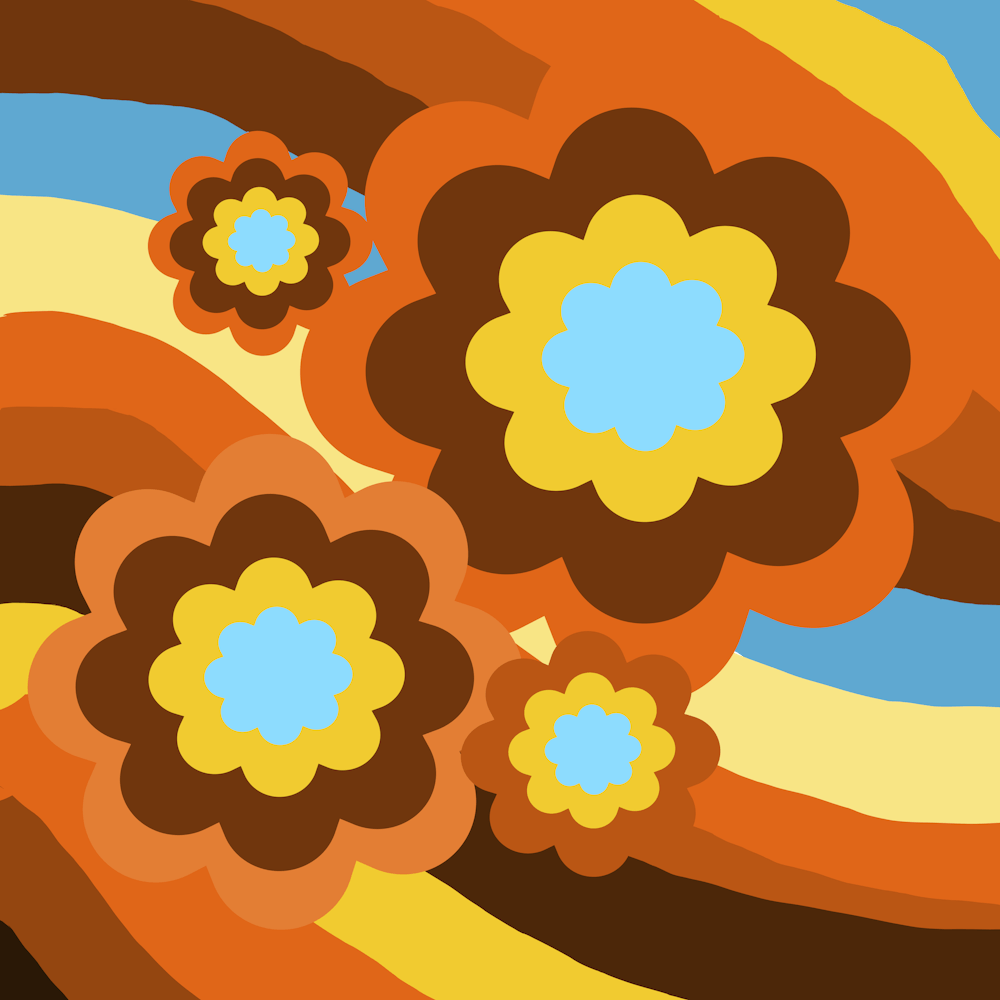 Abstract Flower Vintage
