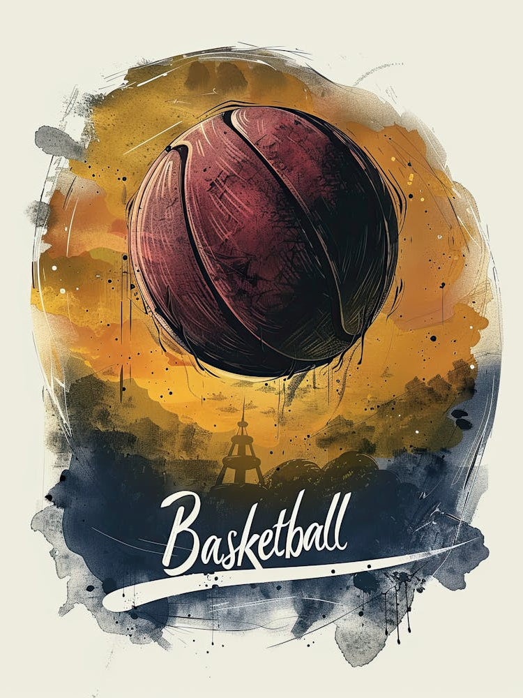 Basketball Vintage Poster