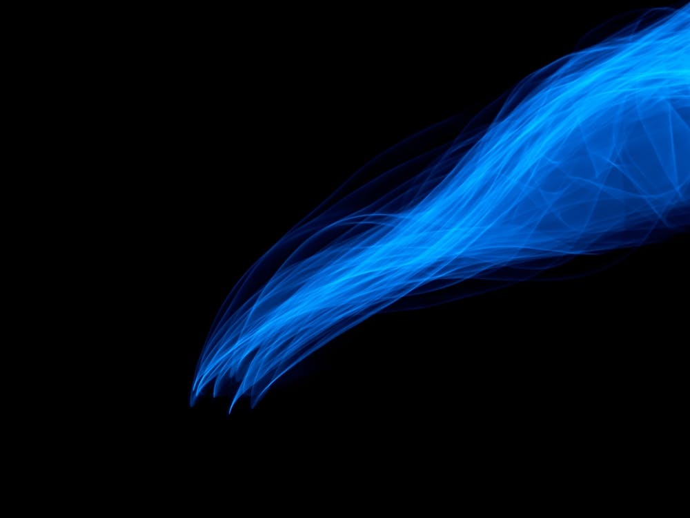 Glowing Abstract Curved Blue Lines 8