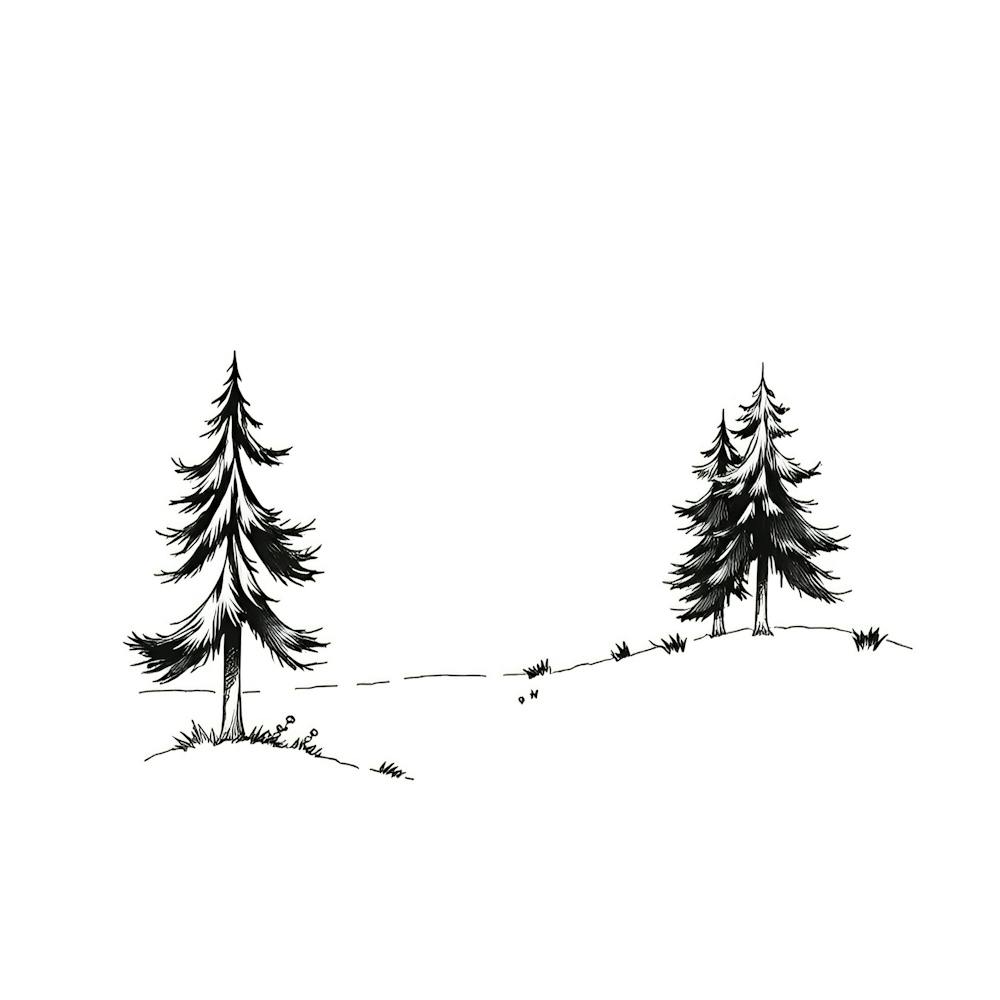 Fir Trees In The Snow