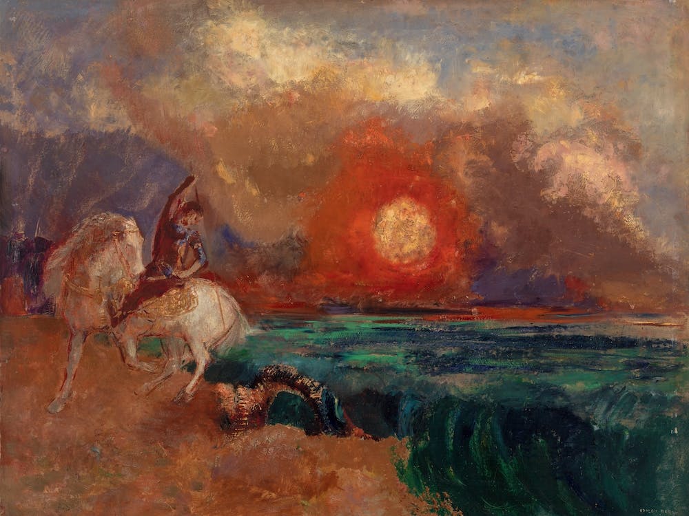 Saint George And The Dragon, Odilon Redon