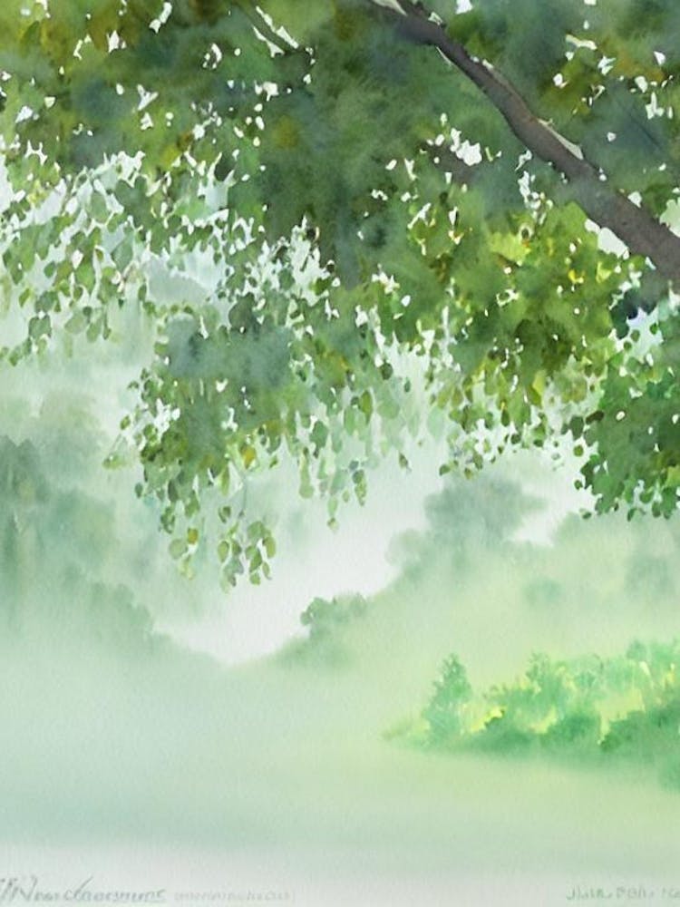 Jim Corbett National Park India Water Colour Poster