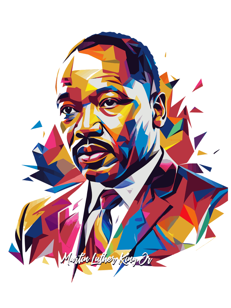 Martin Luther King Jr 03 Portrait WPAP Pop Art