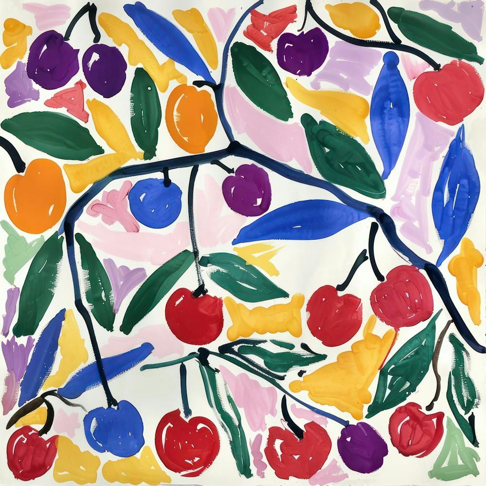 Cherries Matisse Style 6