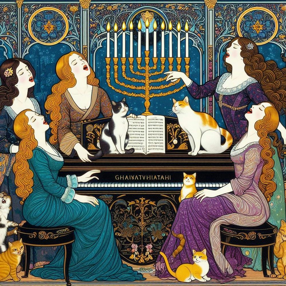 4 Frauen singen am Klavier