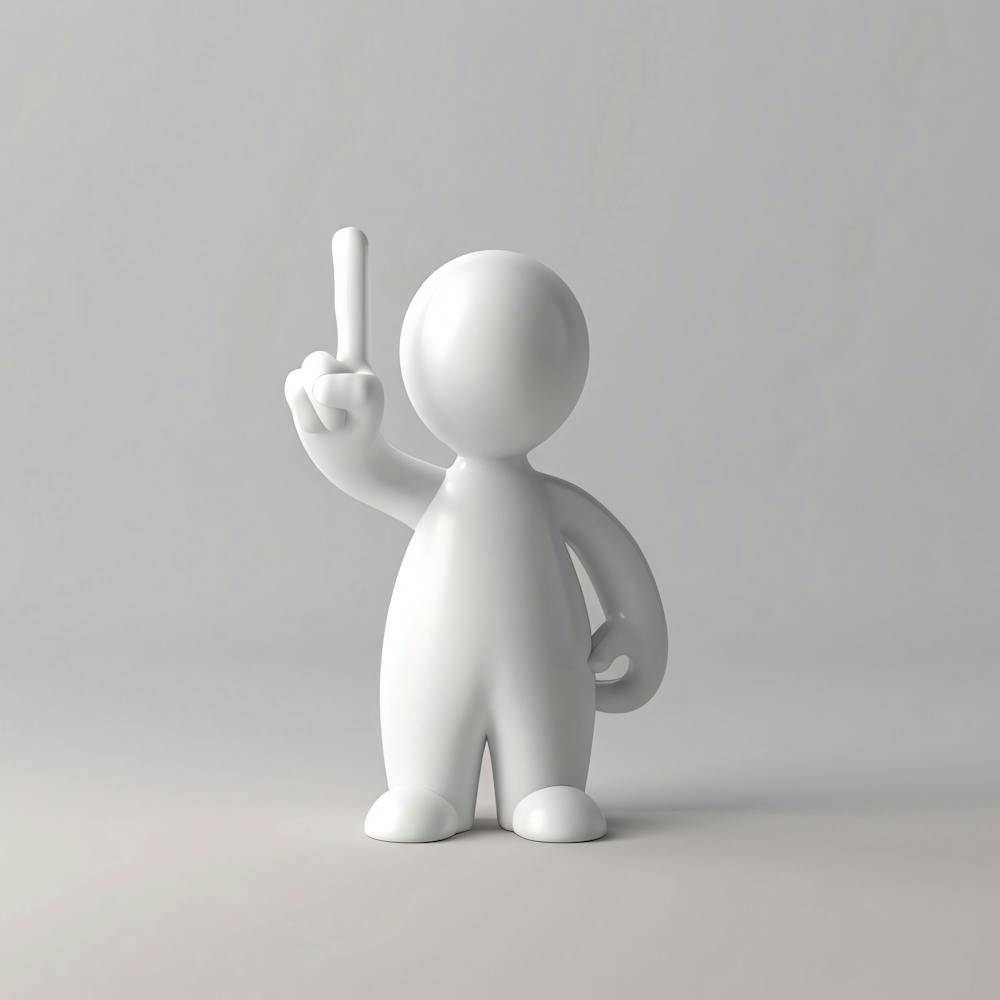 Man Holding A Finger