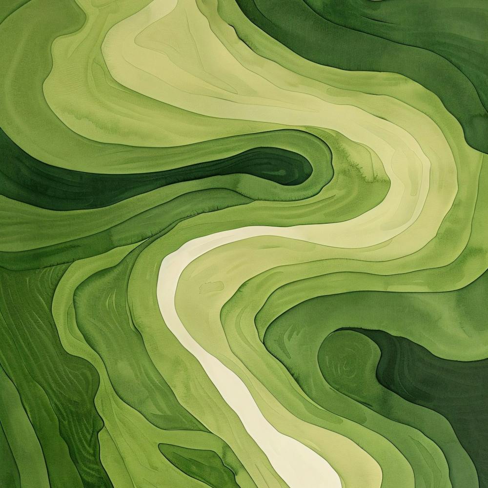 Green Wavy Water