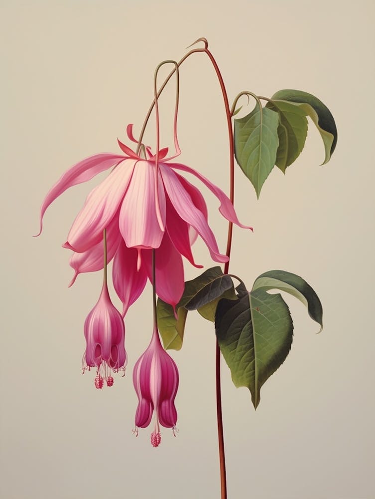 Floral Illustration Fuchsia 3