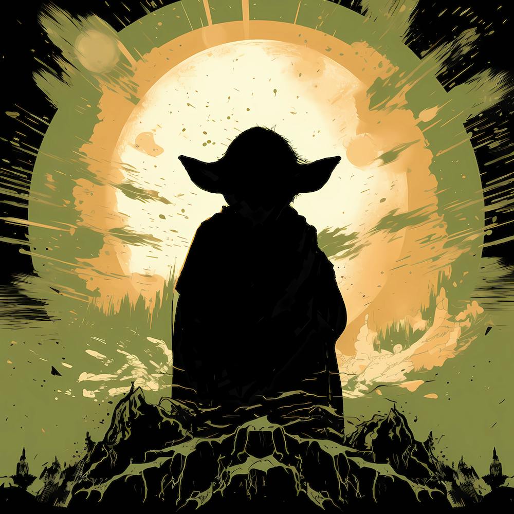 Silouhette of Yoda, Grand Master