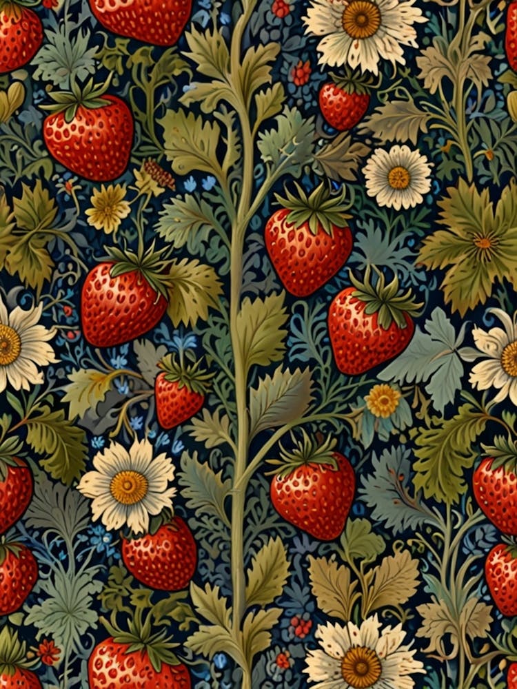 William Morris Strawberry Wallpaper 1
