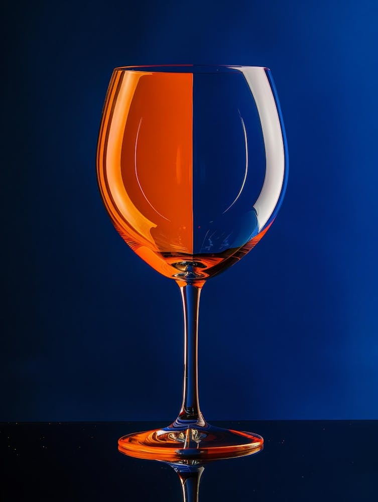 Orange Wine Glass